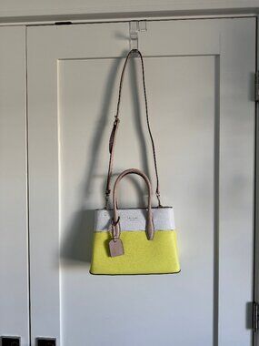 Kate Spade Yellow and White  Leather Crossbody